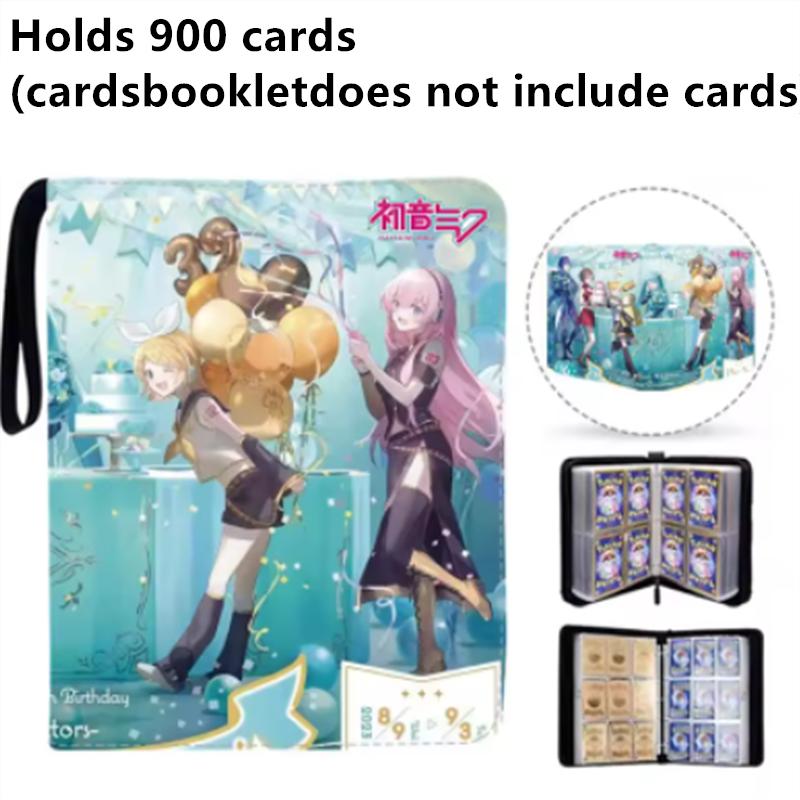 Hatsune Miku 400pcs/900pcs Card Album Book Folder 4/9 Card Slots Collections Zipper Double Pocket Zipper Card Binder Holder