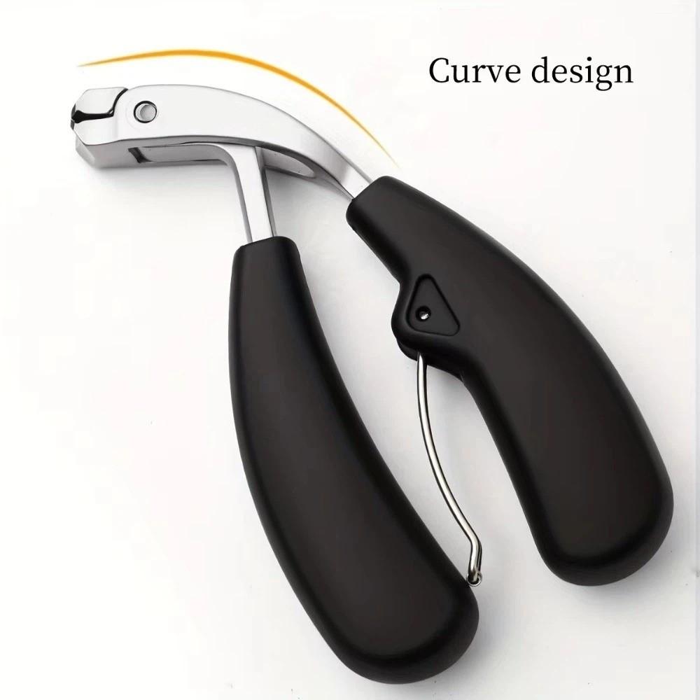 Stainless Steel Curved Cuticle Trimmer Angled Head Toenail Clippers For Thick Nail Clippers