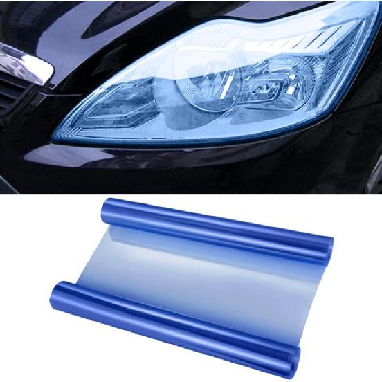 11.88×48 Inches Car Light Self-Adhesive Tint Film Brake Light Headlight Tail Light Fog Light Car Vinyl Wrap Protector Film Auto Modification Cover