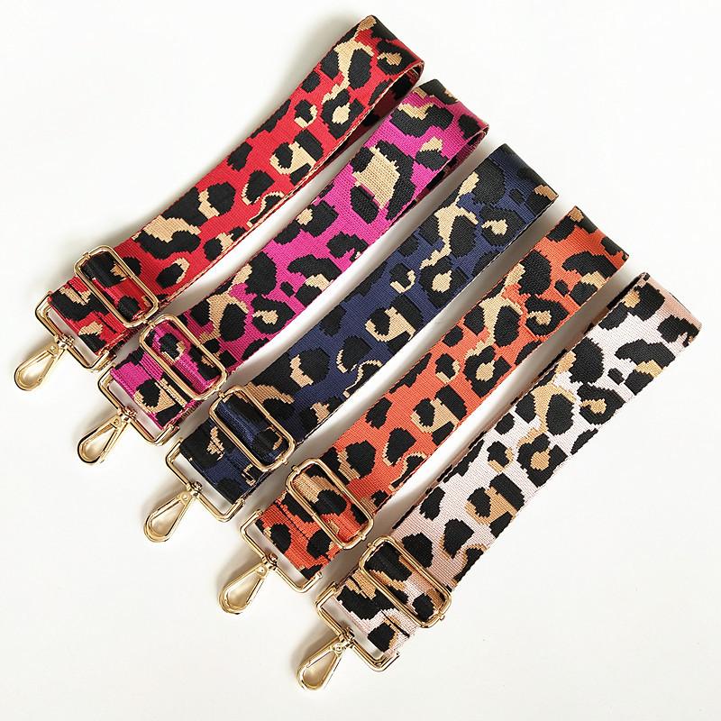 Bag Accessories Women's Bag Wide Shoulder Strap Nylon Leopard Print Single Shoulder Oblique Span Burden Reduction Backpack Strap