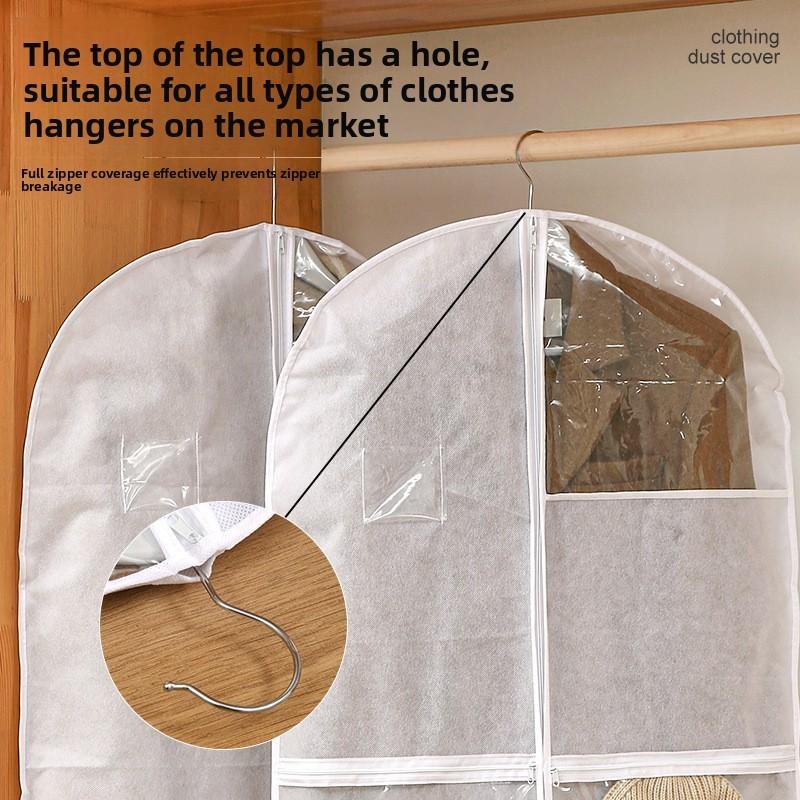 Clothes Dust Cover With Waterproof Fabric For Indoor Closet Storage