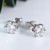 Luxury 925 Silver Jewelry Classic 18K Gold Plated 925 Sterling Silver VVS Moissanite Diamond Women Stud Earrings