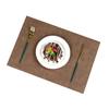 Placemat, tableware, tablecloth, premium cloth pattern, dining table mat, square thermal insulation mat, plate mat, coaster, washable