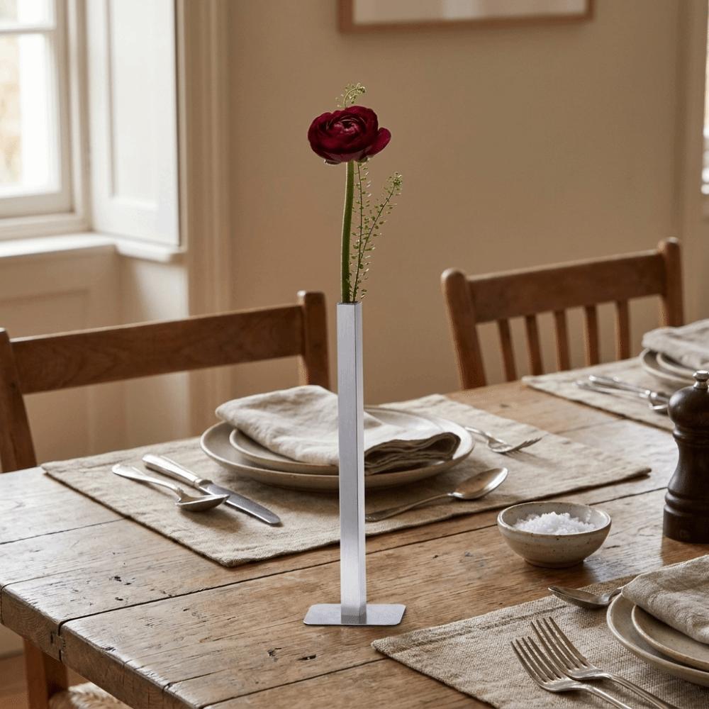 Minimalistische Geometrische Vase Einzigartige Magnetische Edelstahlvase Blumenhalter Nordische Blumen-Wickelvasen Tischmittelstück