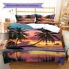 Beach Sea Shell Pattern Bedding Quilt Set Quilt Cover Pillowcase Home Decoration Birthday Gift (1 * duvet cover + 2 * pillowcase, without core)