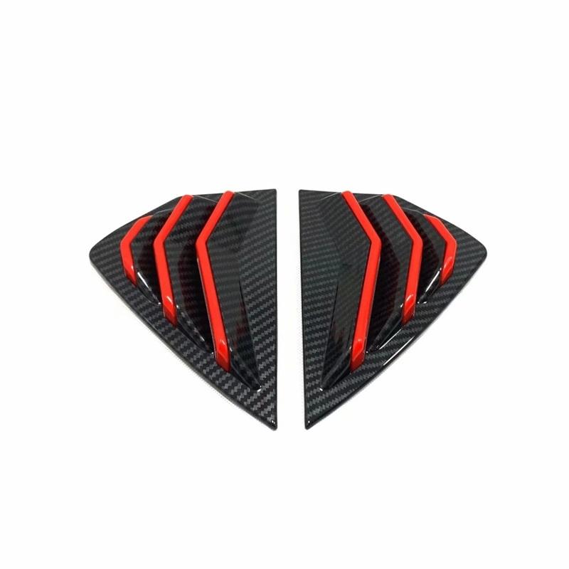 For Mazda 3 Hatchback Sedan      Rear Triangle Window Louvers Vent Cover Shutter Trim Frame Car Accessories