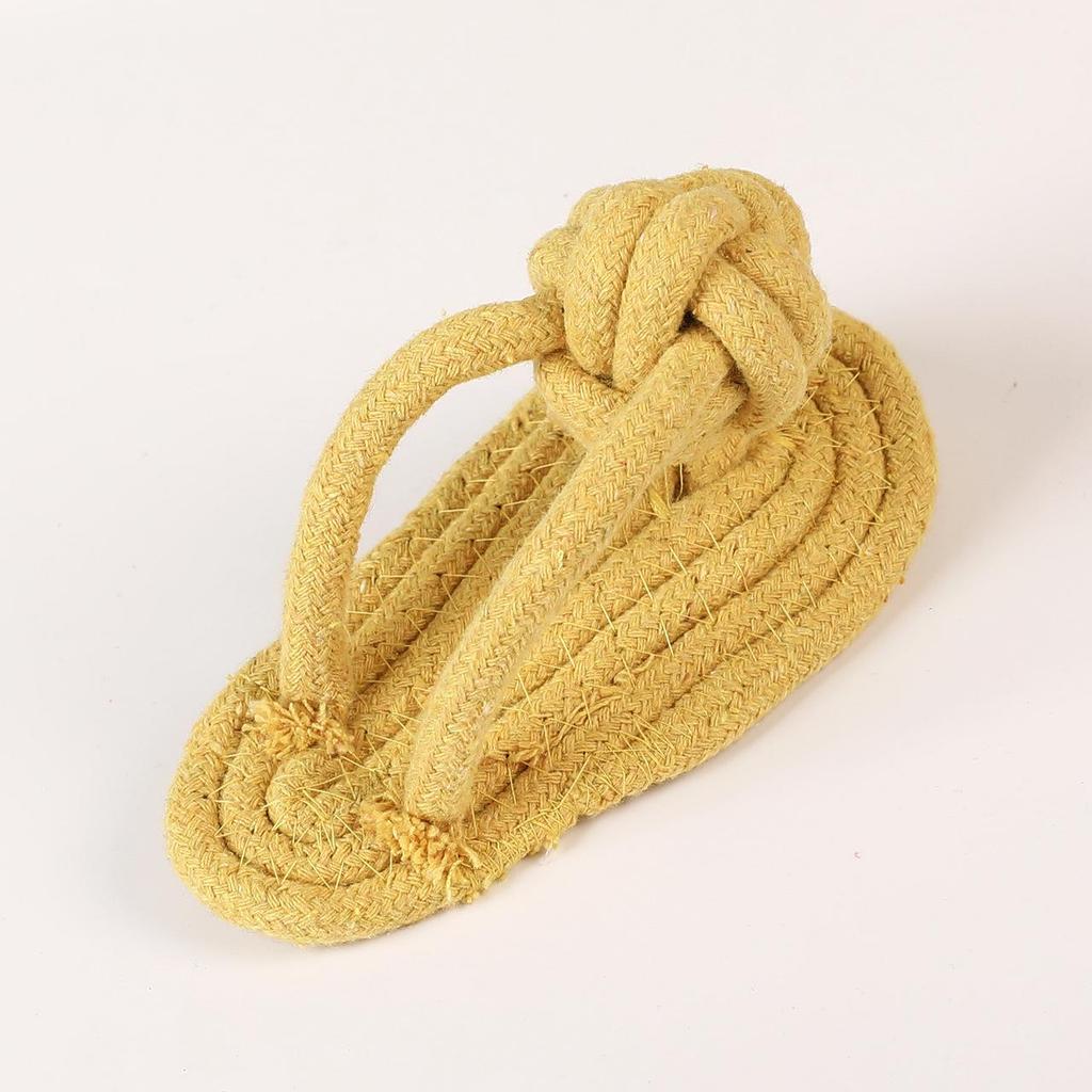 Pet Cotton Rope Slippers: Durable Bite-Resistant Toys for Dogs of All Sizes, Promoting Dental Health with Knot Design.