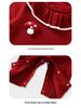 Red Romper: Autumn/Winter New Year's & First Birthday Formal Outfit for Babies