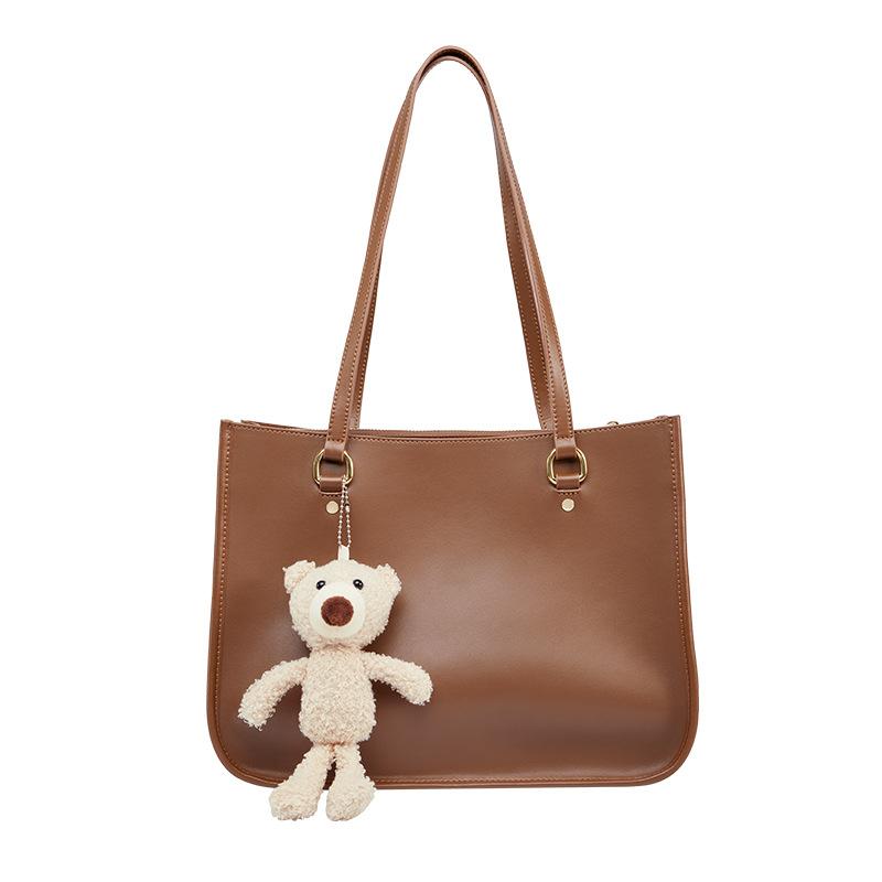 Mrs. Qiao Bag Women's Bag 2025 New Large Capacity Fashion Versatile Textured Stylish Genuine Leather Single Shoulder Tote Bag Trendy