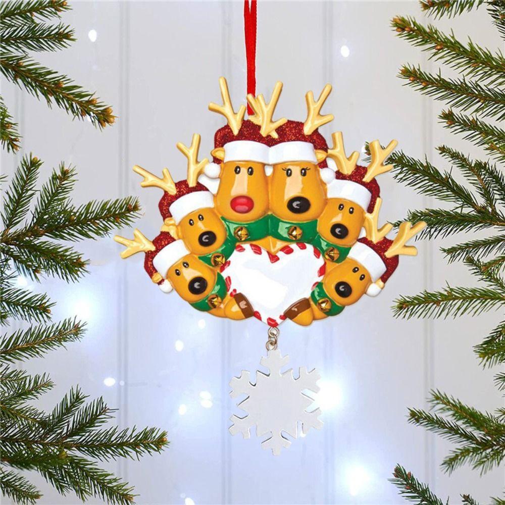 

PVC Elk Deer Family Ornament Decorative Reindeer Family Pendant Cute DIY A