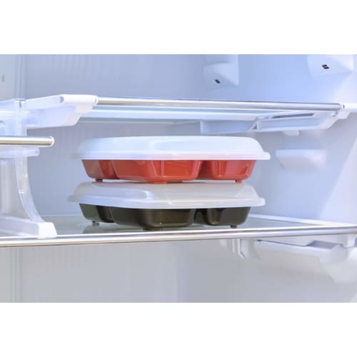 Rakuben Square Lunch Plate with Lid (Vermilion)