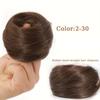 Elastic Rubber Band Straight Updo Chignon Synthetic Flower Bun Head Wig  Lazy