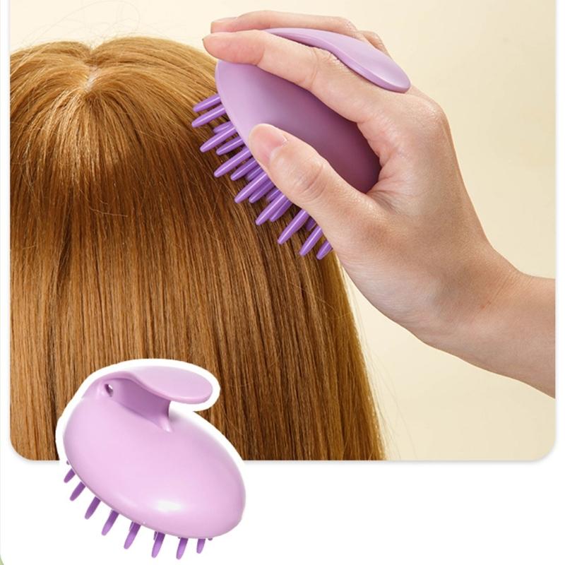 Gentle Shampoo Brush Hair Scalp Scrubber Head Massager for Hair Growth Shower Handheld Brush for Women Men Kids