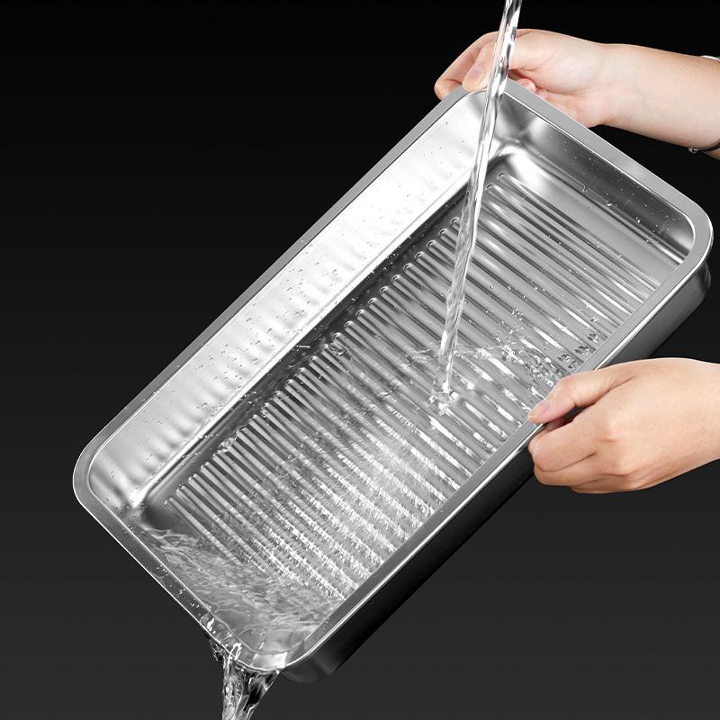 304 Stainless Steel 316 Dumpling Plate Crisper Dumplings Storage Box Refrigerator Crisper Dumpling Frozen Cold Storage Box