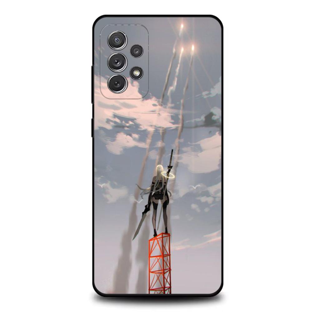 NieR A- Automata 2B Phone Case For Samsung S25,S24,S21,S22,S23,S30,Ultra,S20,Plus,Fe,Lite,Note,10,9,5G Black Cover