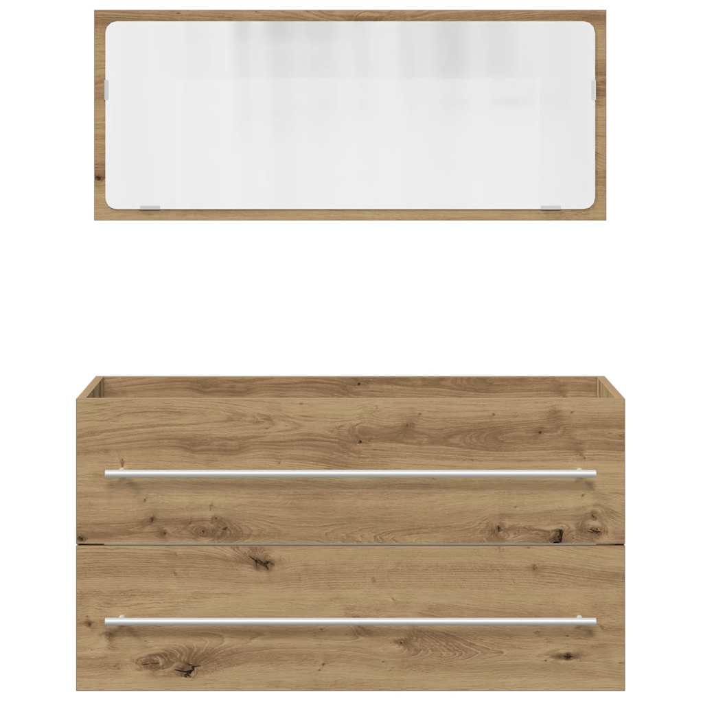 Vidaxl Set di Mobili da Bagno a 2 Pezzi, Rovere Artisan