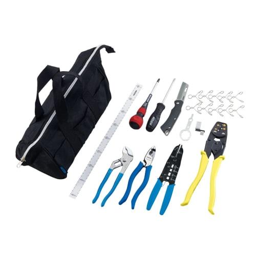 

HOZAN Electrician Skills Exam Tool Set DK-17, Includes P-958 Stripper and P-77 Crimping Tool, Pass Series