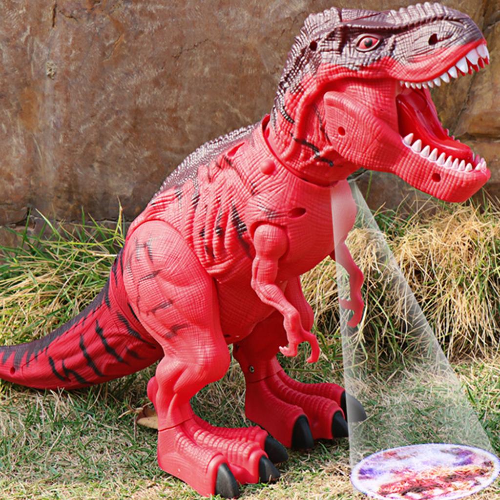 Elektrisches laufendes Ei legendes realistisches Tier Spielzeug Projektion: laufender Tyrannosaurus Rex legt Eier Grün
