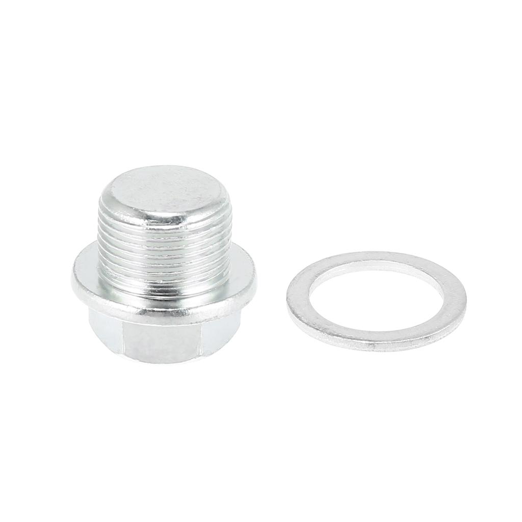 X Autohaux 1/2/4Pcs M22x1.5 Auto Engine Oil Drain Plug Screw with Stainless Steel Seal Ring Replacement for GM Car Accessories