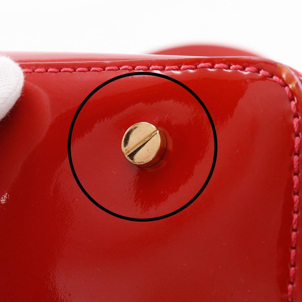 Tory Burch Logo-Tasche mit Lochmuster Rotes Emaille Damen Gebraucht