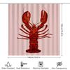 Red Lobster-Thema 3D-gedruckter Duschvorhang für Badezimmerdekor Wasserdichtes Gewebe Mit Duschstangenhaken (Hell-Pink)