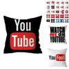 Бавовняна лляна наволочка з унікальним дизайном Youtube Play Movie Video Music Subscribe для декору дому та офісу