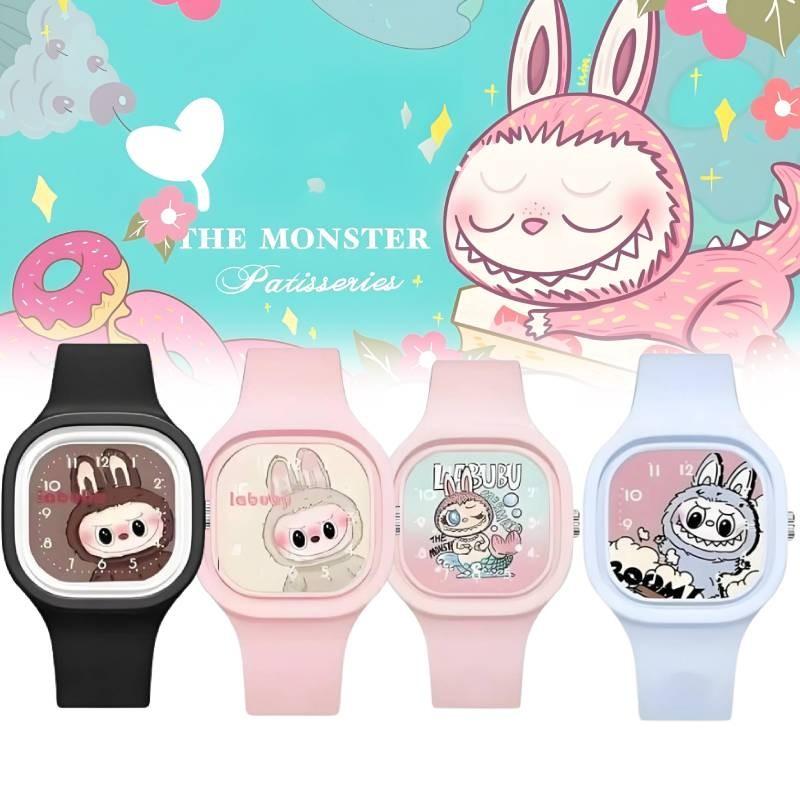 Trendige Bubble Mart Cartoon Kinderuhr Hochwertiges Weiches Jelly Silikonarmband