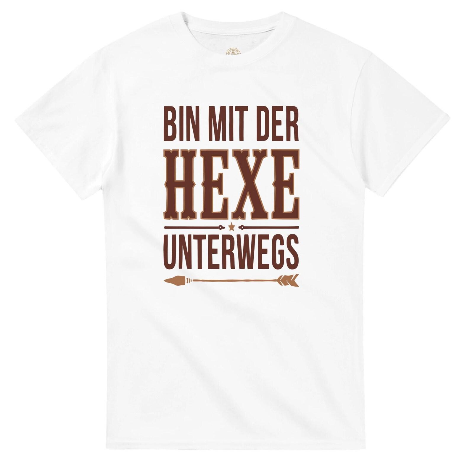 Out with the Witch T-Shirt – Funny Halloween Shirt, Witch Saying, Partner Costume, Girlfriends Outfit, Unisex Witch Shirt S