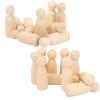 10 Pcs Wooden Peg Doll 75mm 3.0in Safe BurrFree Develop HandsOn Skills DIY Accessories for Decoratio