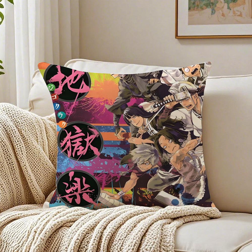 Anime Dark HHells PParadise Cushion Cover Pillowcase Antidustmite living Room Sofa Decor Cushion Room