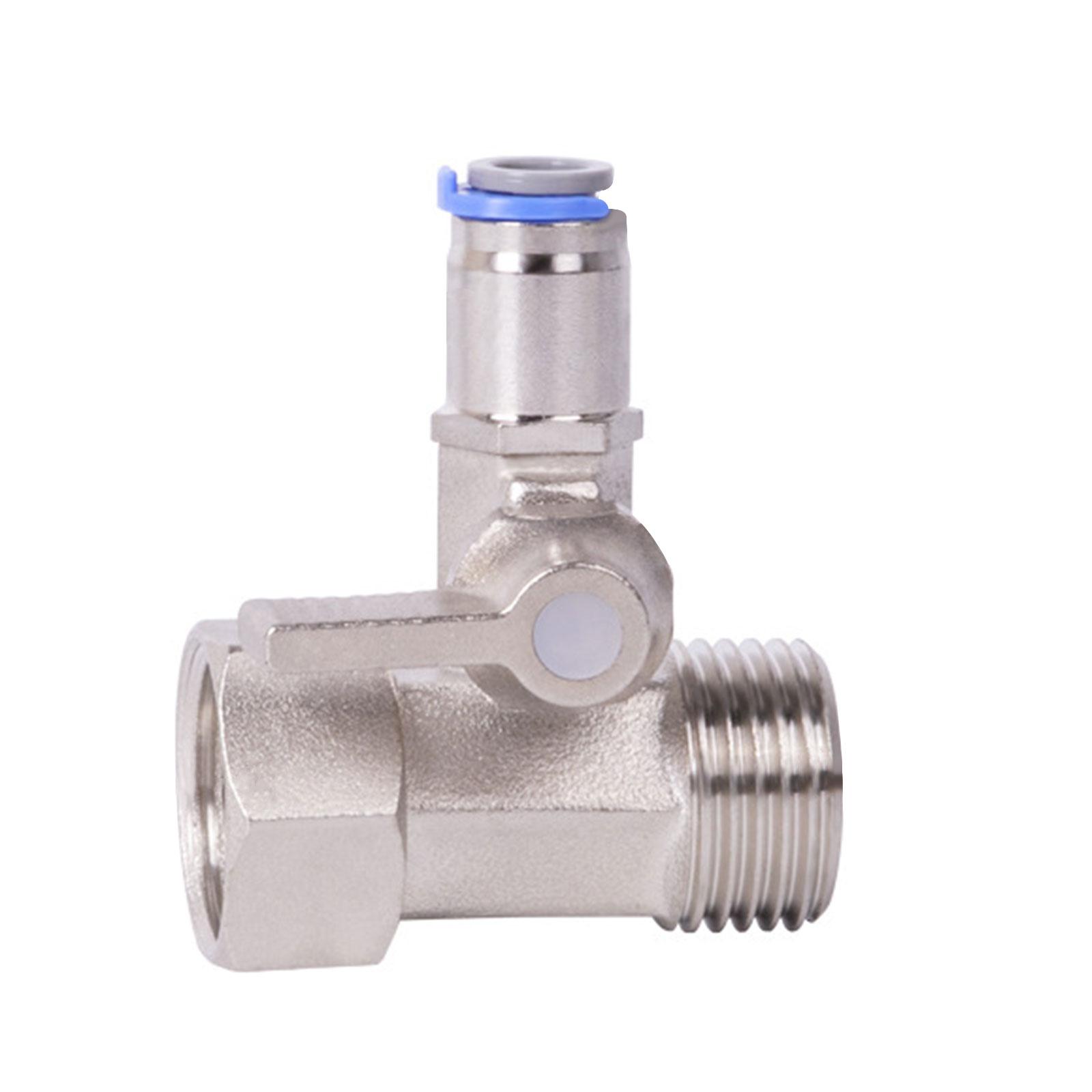 

Латунний впускний клапан для води Легкий в установці 3-ходовий клапан Універсальний впускний кульовий клапан для води Модернізація для дому та офісу E