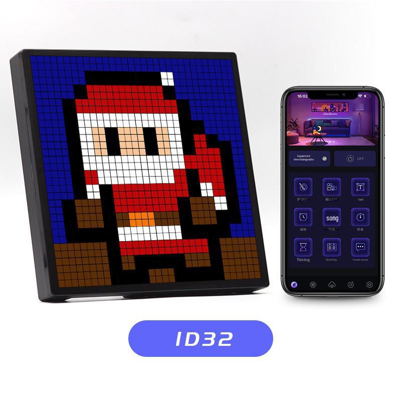 Bluetooth LED Desktop Table with Pixel Display and DIY Wall-Mounted Pixel Frame Atmosphere Light