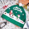 2pcs/set Santa Claus Christmas Car Seat Cover Snowman Car Chair Christmas Hat  Car Decor