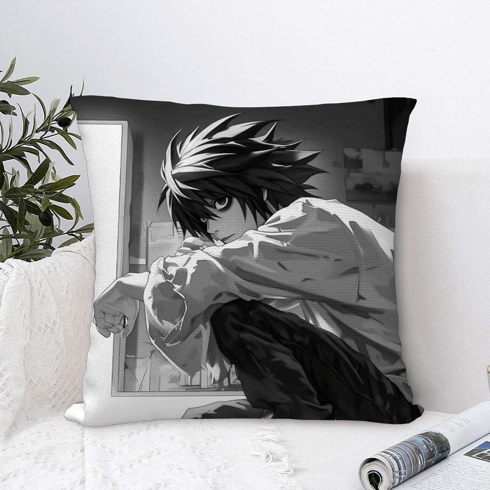D-Death N-Note Pillow Case Plush Fabric Soft  Pillowcase Double Sided Print  Sofa Cushion Cover Throw Pillow Cover