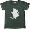 Moomin Short Sleeve Size M Women's T-Shirt, Green,
