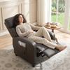Relax Armchair TV Chair With Vibration Massage Reclining Function 2 Massage Points Remote Control 68 X 88 X 98 Cm Brown