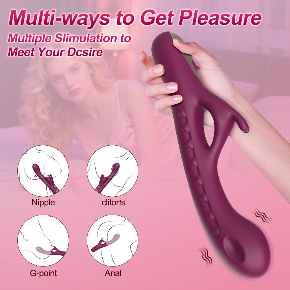 Strongest Rabbit Vibrator for Women - Instant G-Spot & Clitoral Orgasm, Rechargeable Waterproof Adult Sex Toy