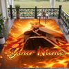 Custom Text Demon Slayer Pattern Floor Rug Soft Indoor Carpet Mat Living Room Bedroom