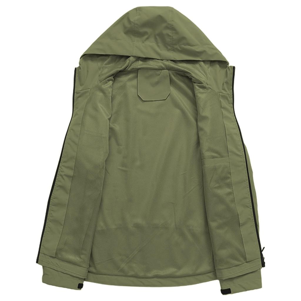 Women's Solid Color Long Sleeved Hooded Outdoor Suit Windproof And Waterproof Thin Jacket