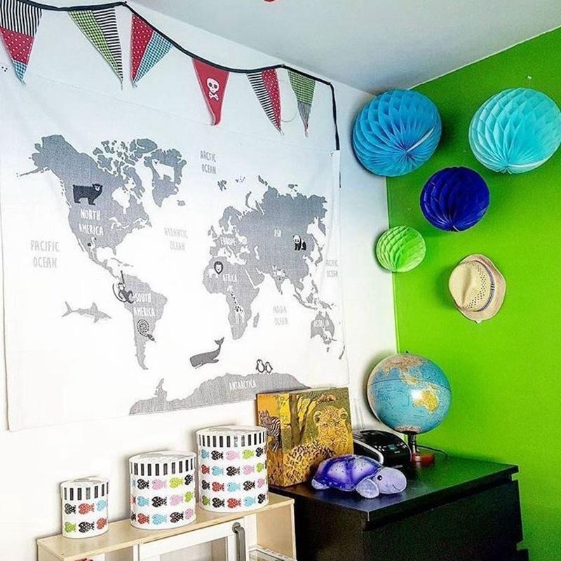 World Map Kid Baby Play Mat Crawling Game Blanket Infant Carpet Mats