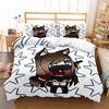 Conjunto de cama Gacha Life com impressão 3D, capa de edredom, conjunto de cama, capa de edredom, fronha, tamanho king/queen/solteiro, meninos e meninas, adulto