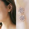Women's Fashion Elegant Circle Crystal Rhinestone Ear Studs Earrings Jewelry