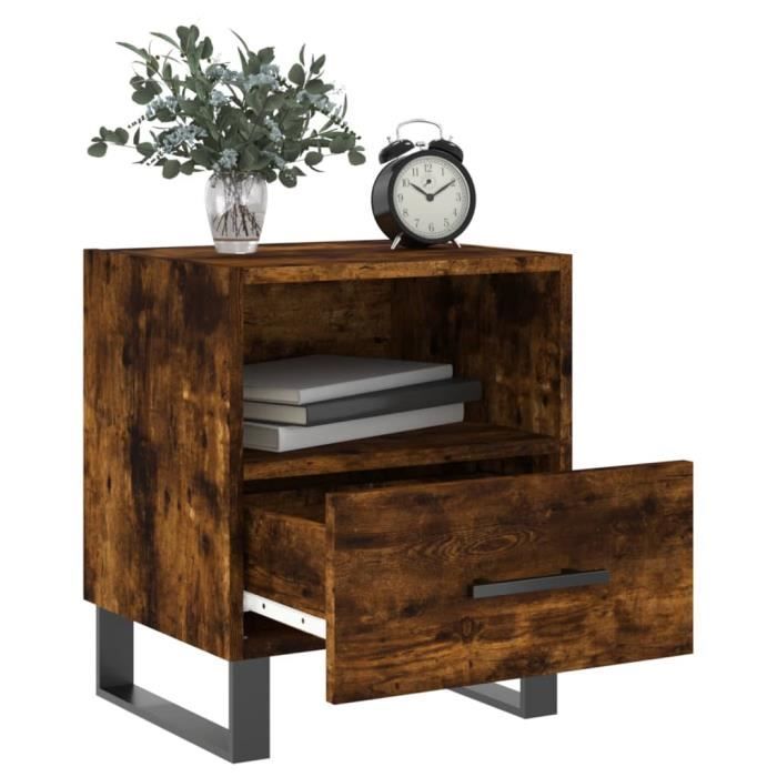 VidaXL Bedside Tables 2pcs Smoked Oak 40x35x47.5cm Engineered Wood 827495