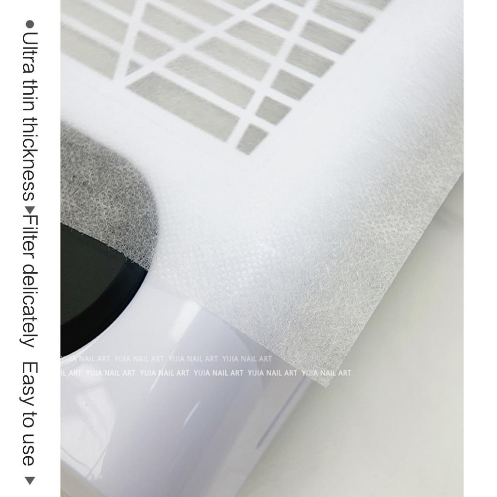 100 Pcs Nail Dust Collector Filters Nail Dust Suction Collector Filters Nail Art Vacuum Cleaner Filter Paper for Salons