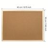 Large Pine Wood Framed Cork Bulletin Board-Wall-Mounted Board with Push Pins&Rope,Hardware Included-For Organizing Note,Schedule