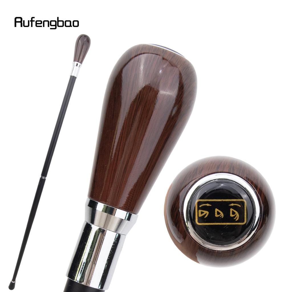 Brauner Holz-Schalthebel, luxuriöser, modischer Gehstock, dekorativer Stock, Gentleman, eleganter Cosplay-Gehstock, Knauf, Crosier, 92 cm