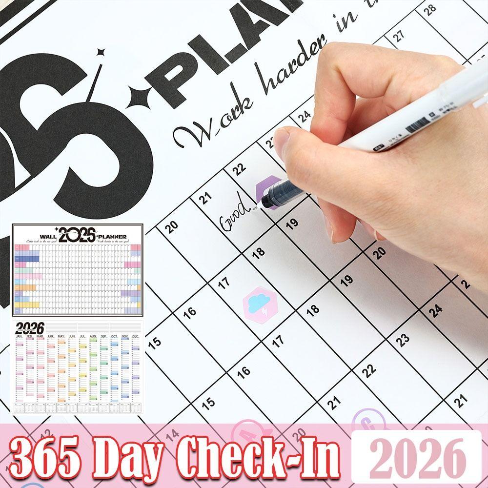 Large Wall Calendar Schedule Sticker 365 Days Planner Sheet To Do List Planner  Office Supplies