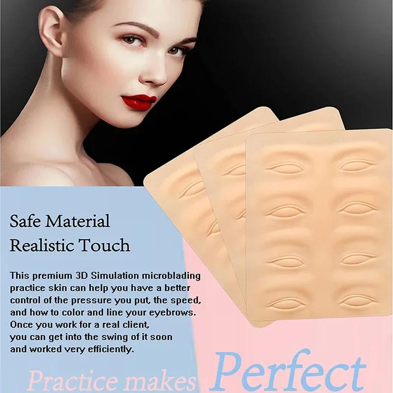 Tattoo Practice Skin Microblading Supplies Eyebrow Eyeliners Practice Latex Skin Permanent Makeup Eyebrow Tattoo Training Tool