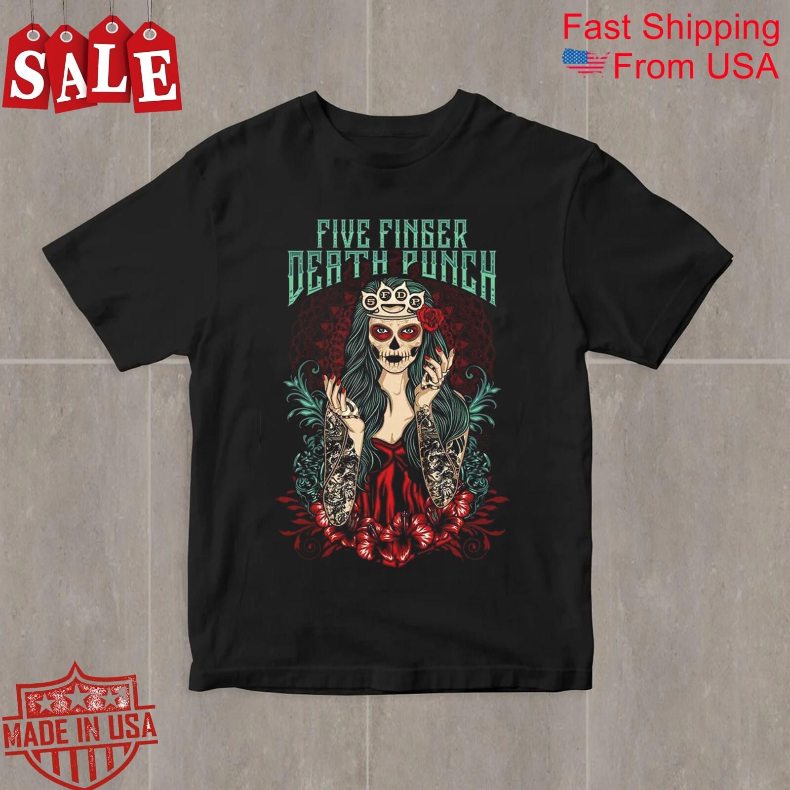 

Five Finger Death Punch Lady Muerta Gift For Fans Unisex All Size T-Shirt 2XL