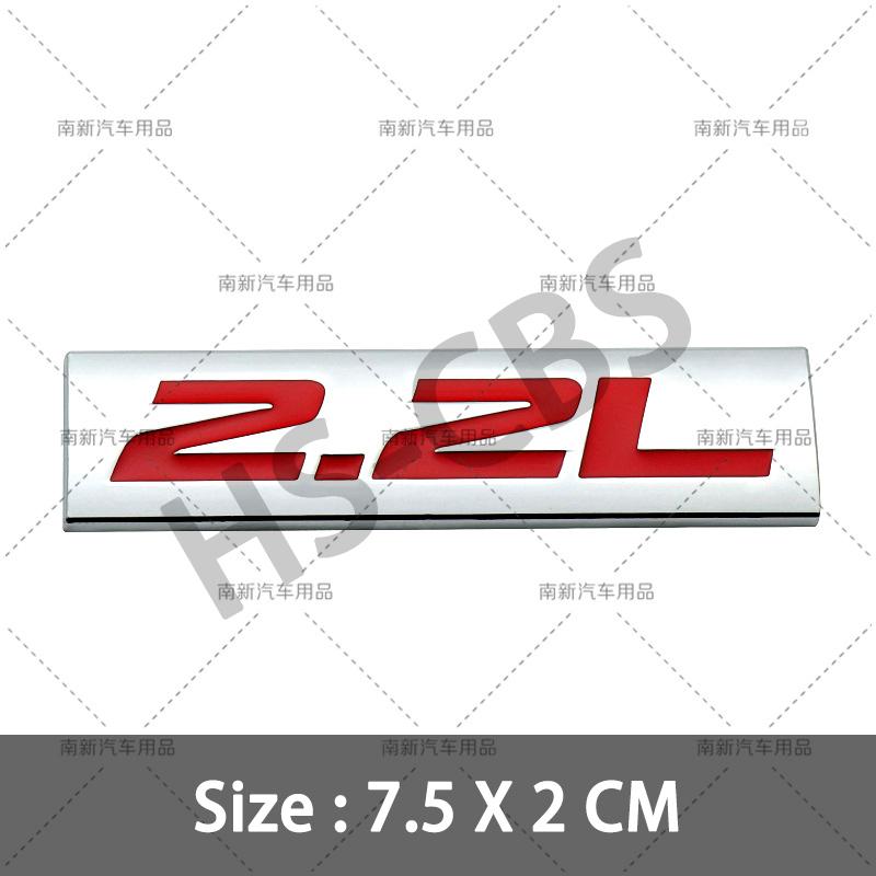 3D Metal 2.0L 2.2L 2.3L 2.4L 2.5L 2.6L 2.7L 2.8L Car Engine Displacement Badge Rear Trunk Emblem Stickers Decorative Accessories